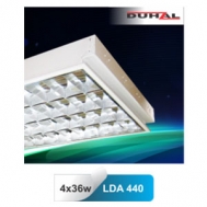 Máng đèn phản quang âm trần T8 3x36W LDA 340 Duha Máng đèn phản quang âm trần T8 3x36W LDA 340 Duha