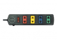 Ổ cắm kéo dài phổ thông 2200w 4 ổ đen Ổ cắm kéo dài phổ thông 2200w 4 ổ đen